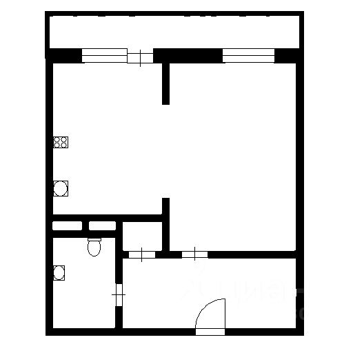 Планировка этой квартиры по данным Циан