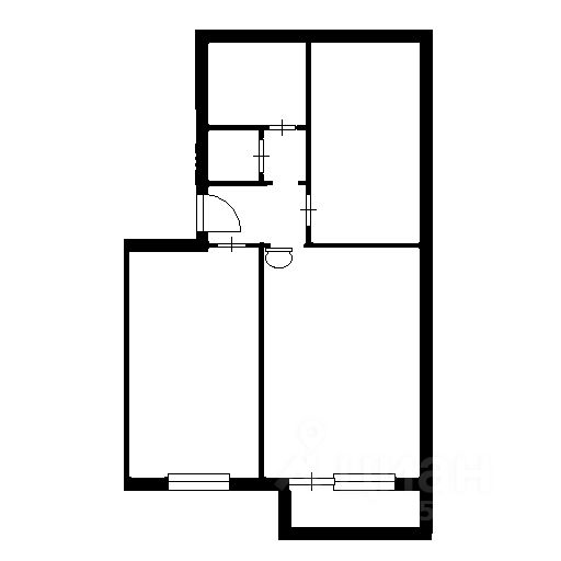 Планировка этой квартиры по данным Циан