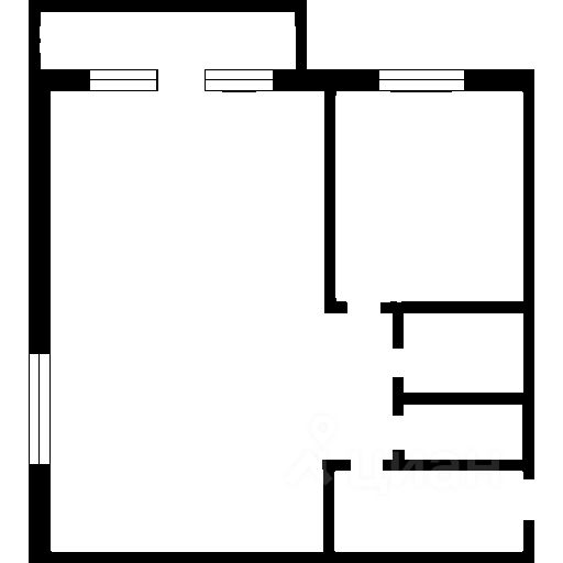 Планировка этой квартиры по данным Циан