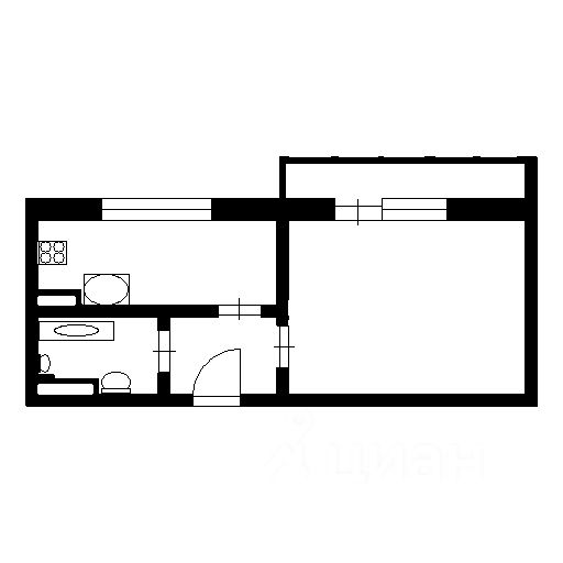 Планировка этой квартиры по данным Циан