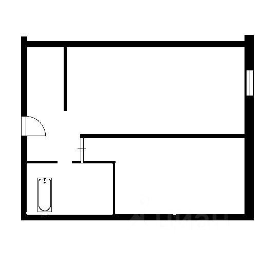 Планировка этой квартиры по данным Циан