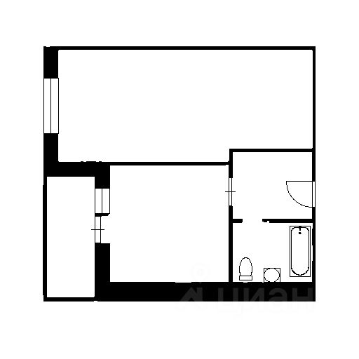 Планировка этой квартиры по данным Циан