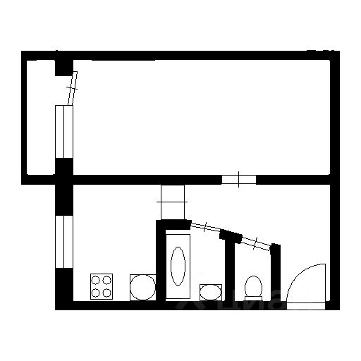 Планировка этой квартиры по данным Циан