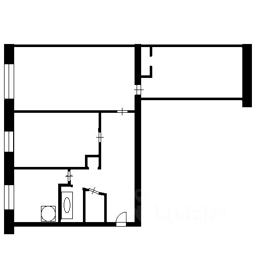 Планировка этой квартиры по данным Циан