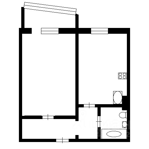 Планировка этой квартиры по данным Циан