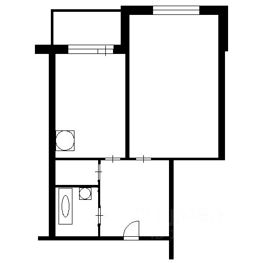 Планировка этой квартиры по данным Циан
