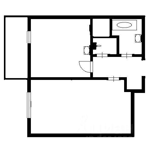 Планировка этой квартиры по данным Циан