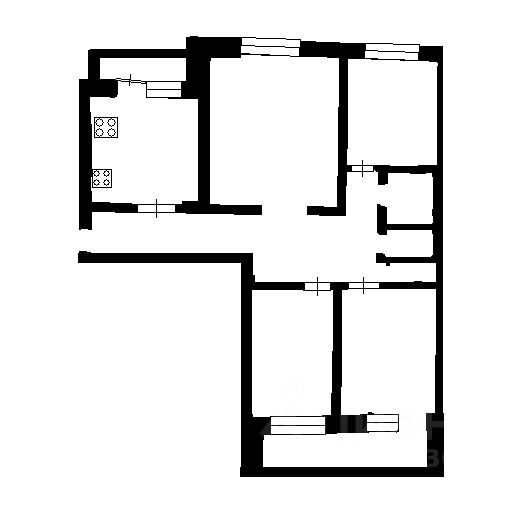 Планировка этой квартиры по данным Циан