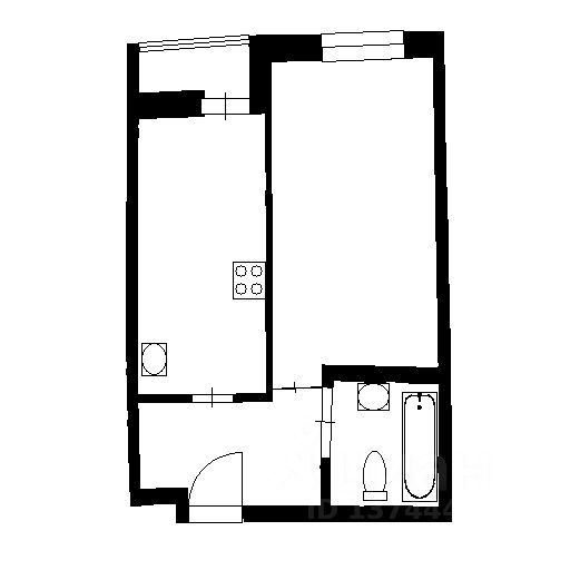 Планировка этой квартиры по данным Циан