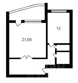 Планировка этой квартиры по данным Циан