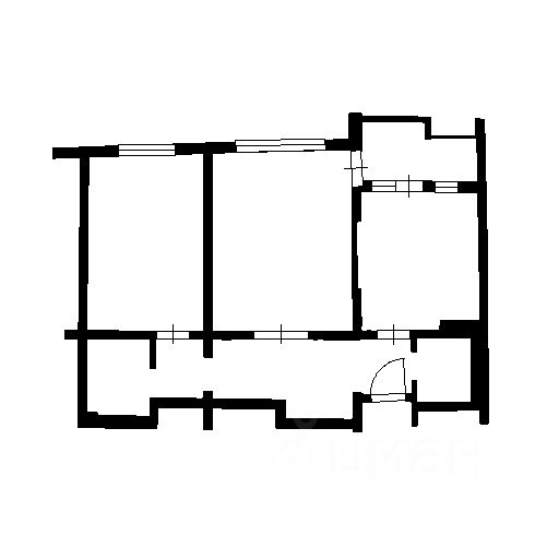 Планировка этой квартиры по данным Циан