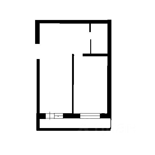Планировка этой квартиры по данным Циан