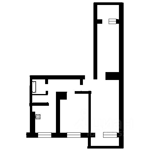 Планировка этой квартиры по данным Циан