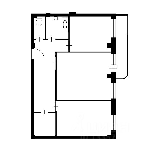 Планировка этой квартиры по данным Циан