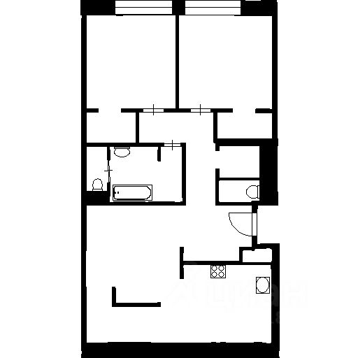 Планировка этой квартиры по данным Циан