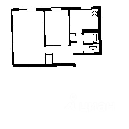 Планировка этой квартиры по данным Циан