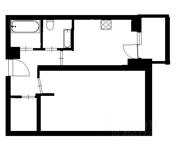 Планировка этой квартиры по данным Циан