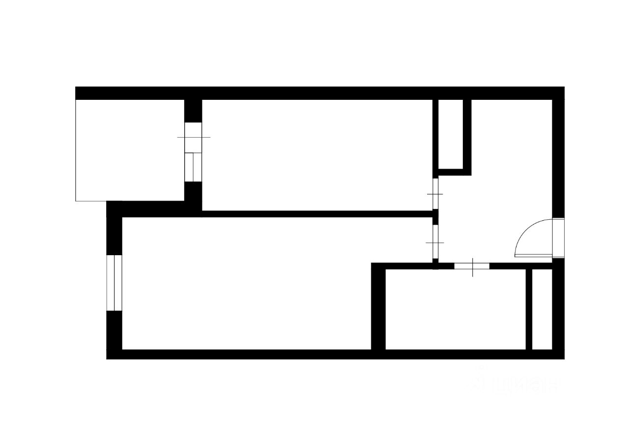 Планировка этой квартиры по данным Циан