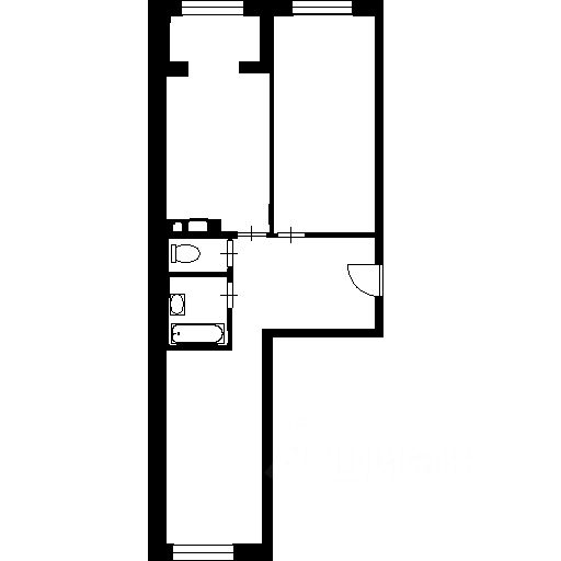 Планировка этой квартиры по данным Циан