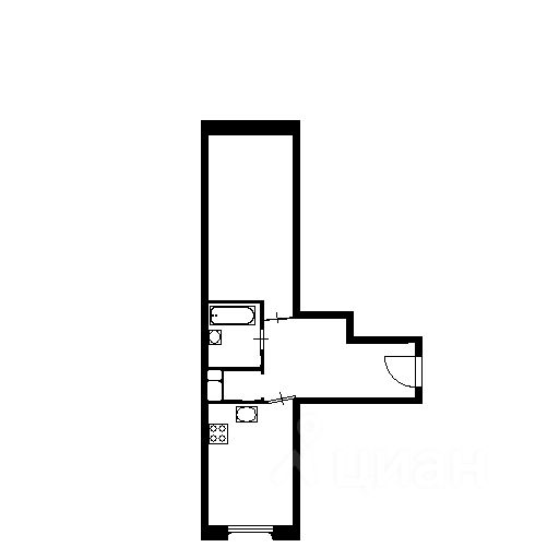Планировка этой квартиры по данным Циан