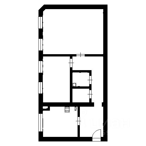 Планировка этой квартиры по данным Циан
