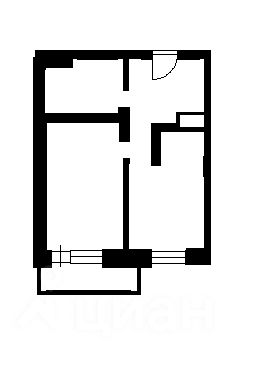 Планировка этой квартиры по данным Циан