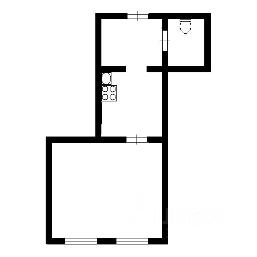 Планировка этой квартиры по данным Циан