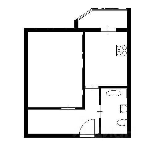 Планировка этой квартиры по данным Циан