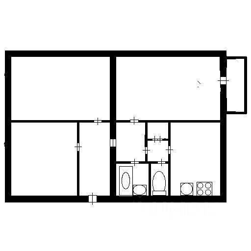 Планировка этой квартиры по данным Циан
