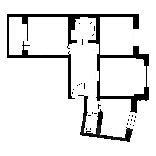 Планировка этой квартиры по данным Циан