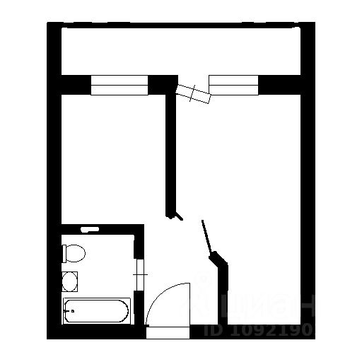 Планировка этой квартиры по данным Циан