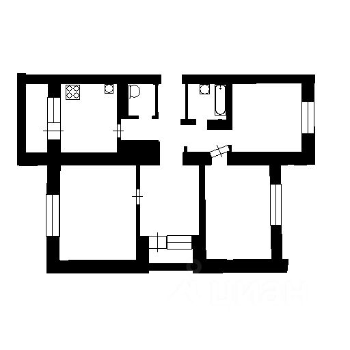 Планировка этой квартиры по данным Циан