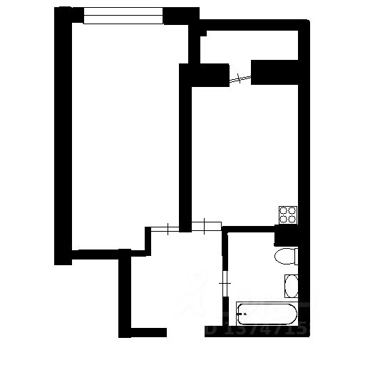 Планировка этой квартиры по данным Циан