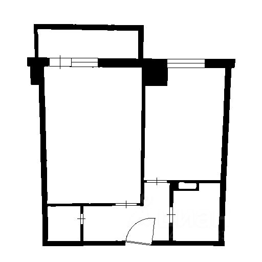 Планировка этой квартиры по данным Циан
