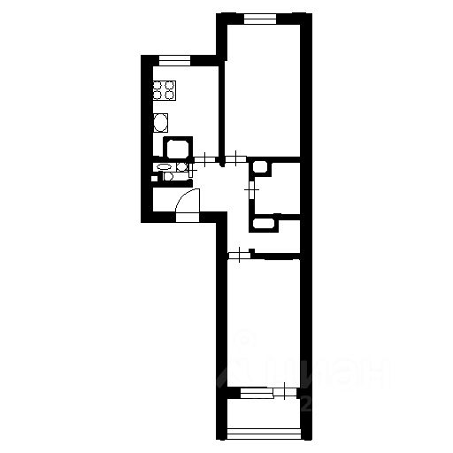 Планировка этой квартиры по данным Циан
