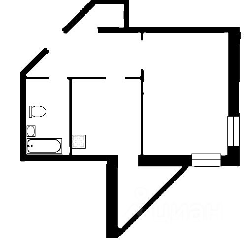 Планировка этой квартиры по данным Циан