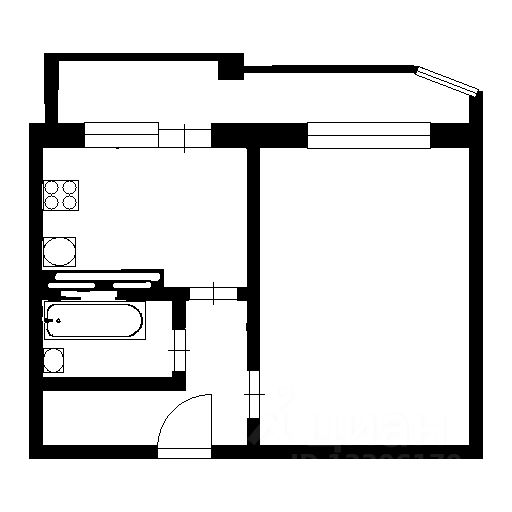 Планировка этой квартиры по данным Циан
