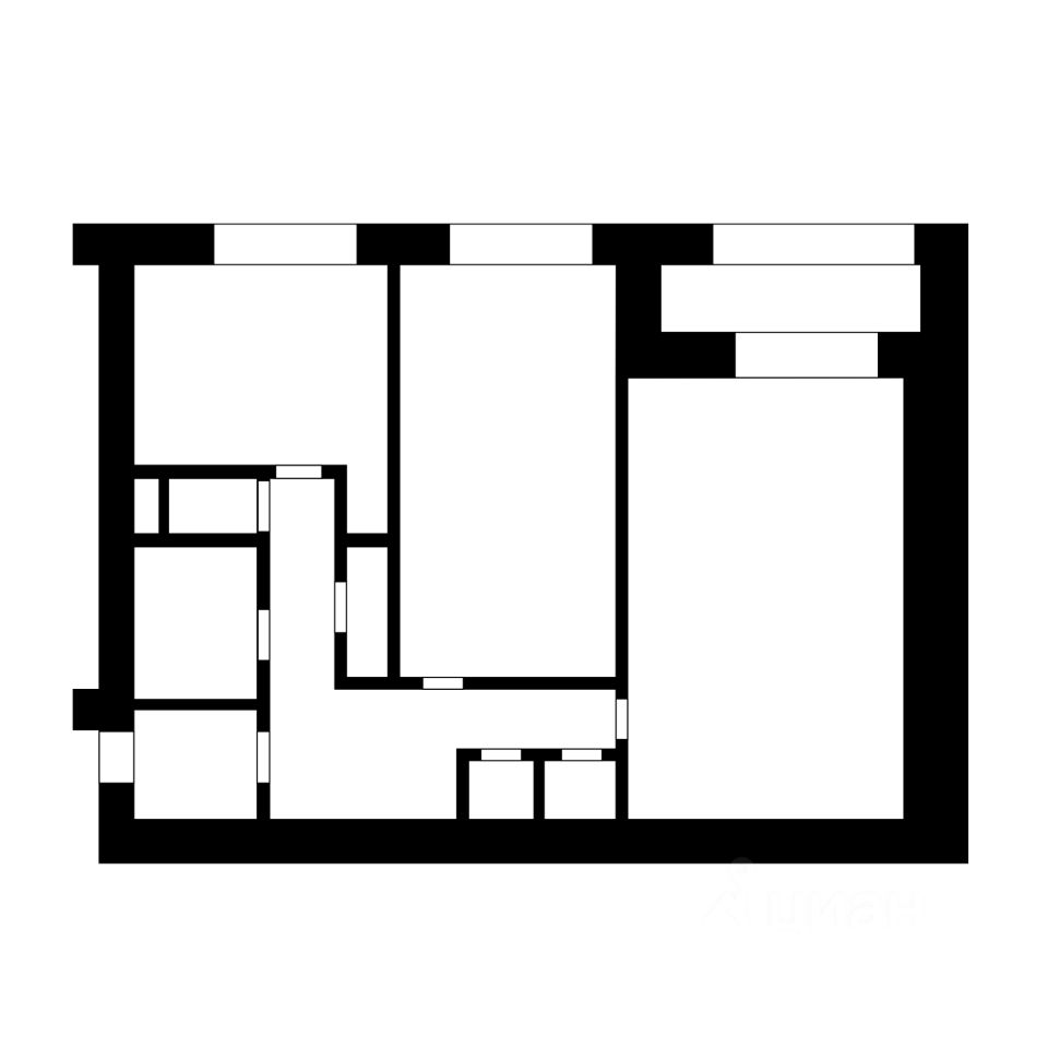 Планировка этой квартиры по данным Циан