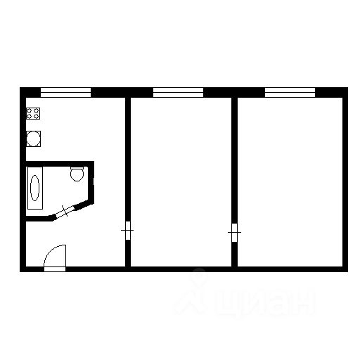 Планировка этой квартиры по данным Циан