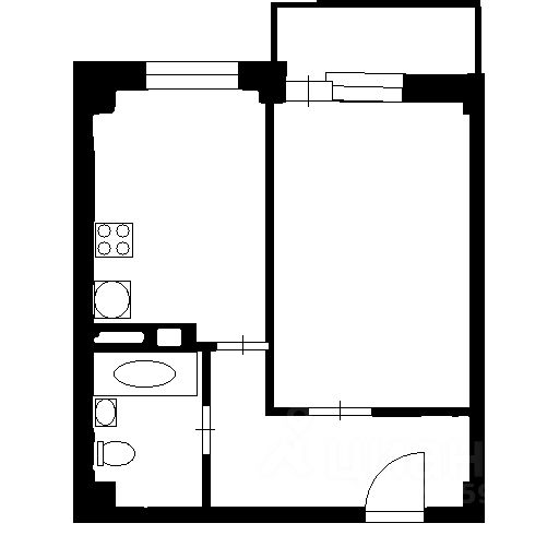 Планировка этой квартиры по данным Циан