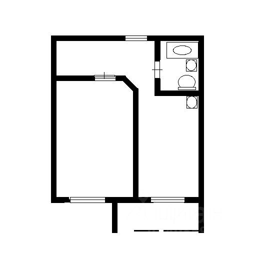 Планировка этой квартиры по данным Циан