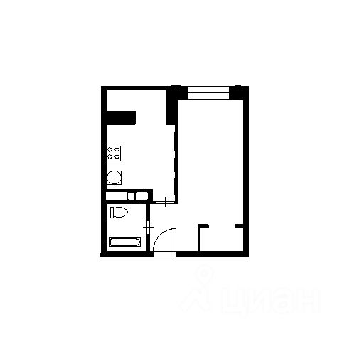 Планировка этой квартиры по данным Циан