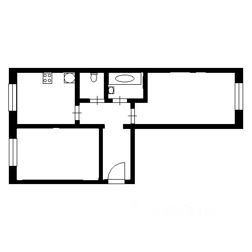 Планировка этой квартиры по данным Циан