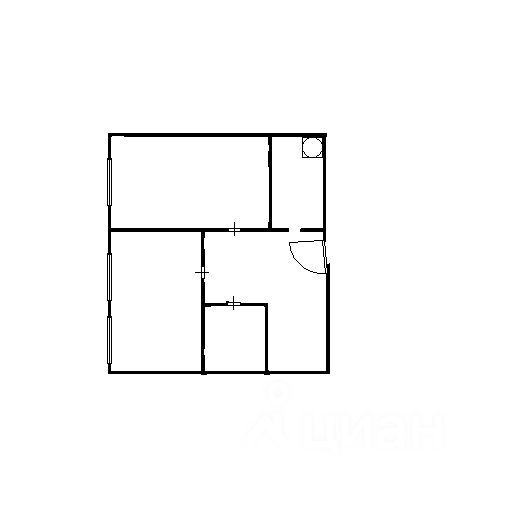 Планировка этой квартиры по данным Циан
