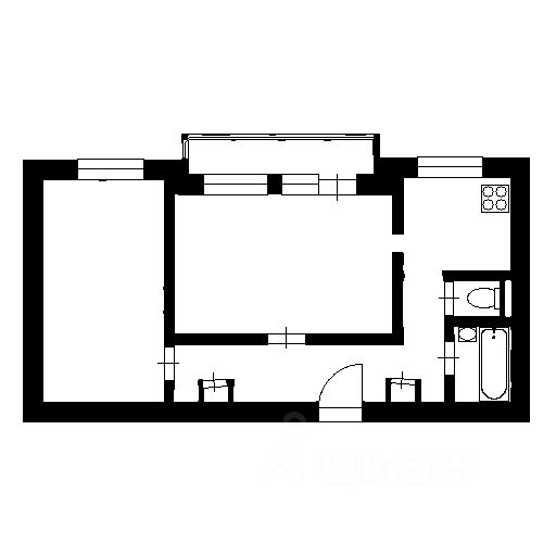 Планировка этой квартиры по данным Циан