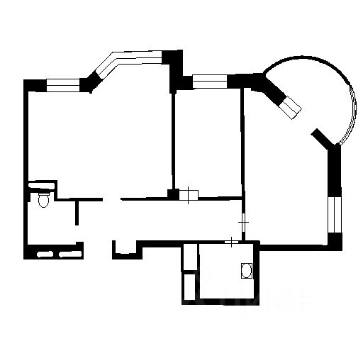 Планировка этой квартиры по данным Циан