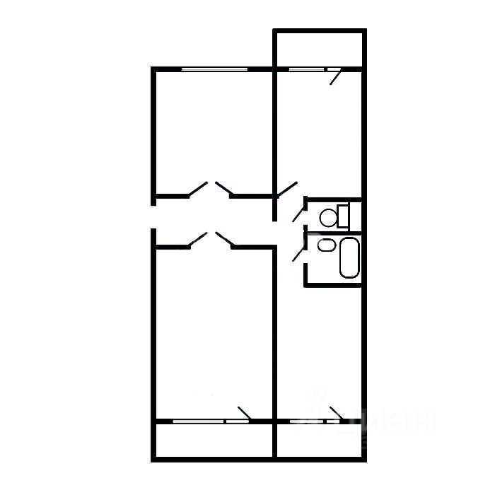 Планировка этой квартиры по данным Циан