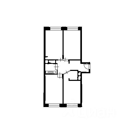 Планировка этой квартиры по данным Циан