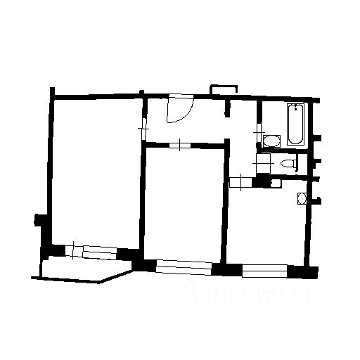 Планировка этой квартиры по данным Циан