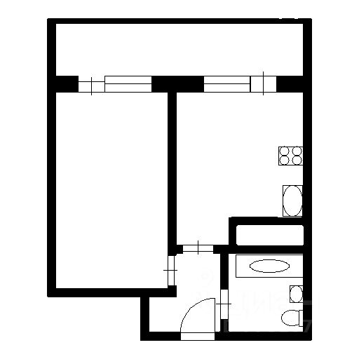 Планировка этой квартиры по данным Циан